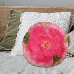 Coussins Ronds Aquarelle rose