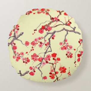 Coussins Ronds Aquarelle Sakura Blossom Motif sans couture