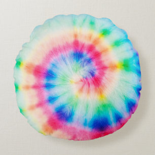 Coussins Ronds Aquarelle Spirale. Art Artistique Bio Dirty Art. S