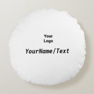 Coussins Ronds Aquarelle verte simple abstrait ajouter le logo te