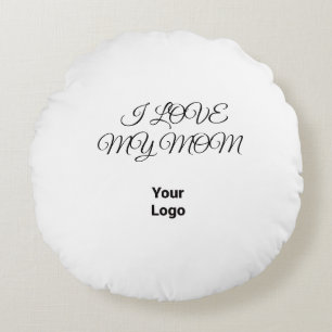Coussins Ronds Aquarelle verte simple abstrait ajouter le logo te