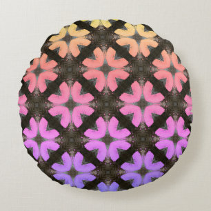 Coussins Ronds Arc en ciel et noir moderne Hipster