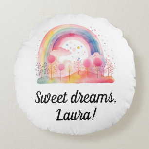 Coussins Ronds Arc-en-ciel, filles, cadeau de bébé, rêves doux,
