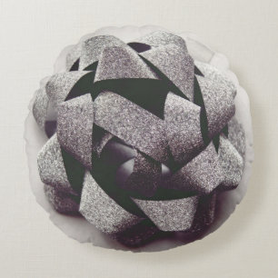 Coussins Ronds Arc gris argenté