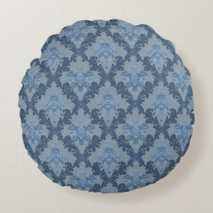 Coussins Ronds Ardoise Bleu Foncé Poudre Bleue Douce Élégant Dama