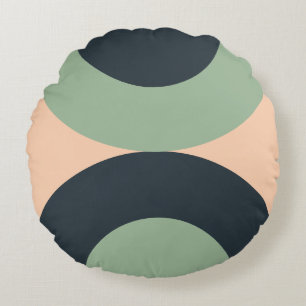 Coussins Ronds Ardoise de citronnelle moderne du milieu du siècle