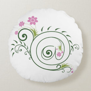 Coussins Ronds Arobase Florale Élégante