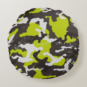 Coussins Ronds Arrière - plan de camouflage sans couture. Camoufl