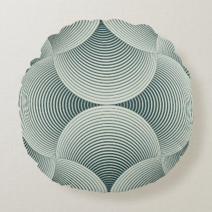Coussins Ronds arrière - plan de grille de pétales géométriques o