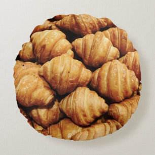 Coussins Ronds Arrière - plan de pain : Illustration d'aliments d