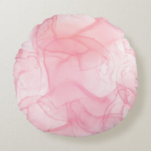 Coussins Ronds Arrière - plan en marbre rose, arrière - plan d'ar