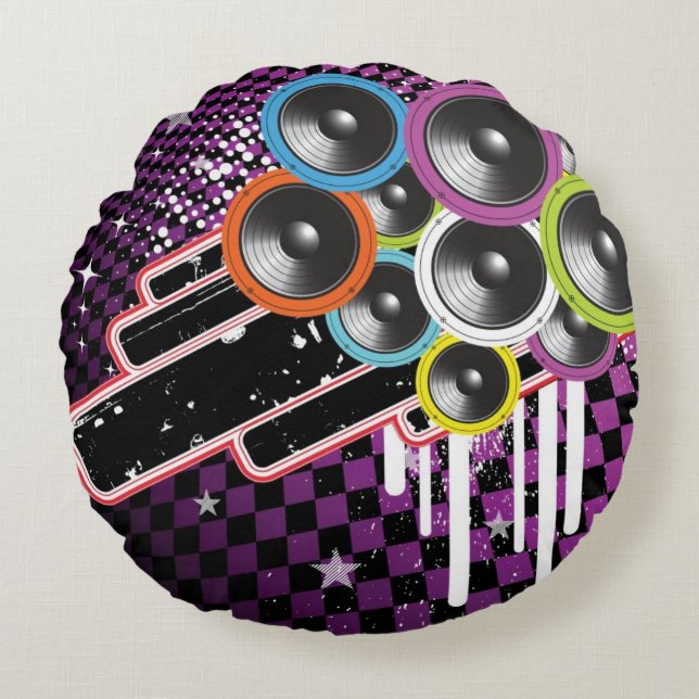 Coussins Ronds Arrière - plan grunge (Devant)