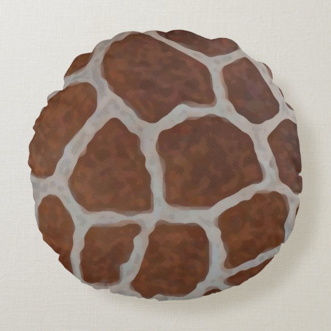 Coussins Ronds Arrière - plan Motif d'impression Giraffe (Devant)