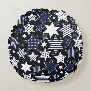 Coussins Ronds Arrière - plan motif transparent avec starspat sty