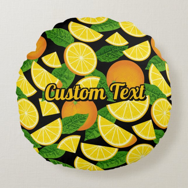 Coussins Ronds Arrière - plan orange (Devant)