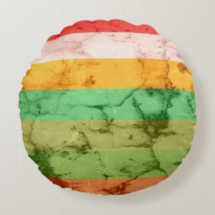 Coussins Ronds Arrière - plan Rainbow Grunge Stripes