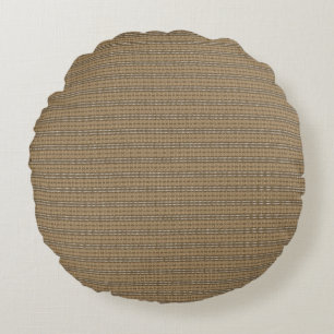 Coussins Ronds arrière - plan rayé marron et beige