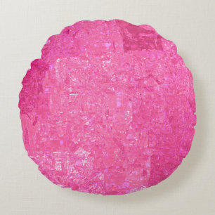 Coussins Ronds Arrière - plan rose mosaïque abstrait brillant