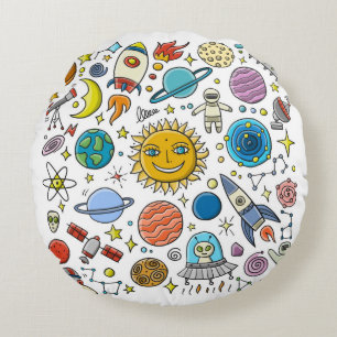 Coussins Ronds Arrière - plan spatial. Planètes du système sol