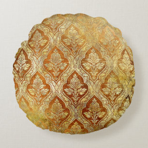 Coussins Ronds arrière - plan vintage doré