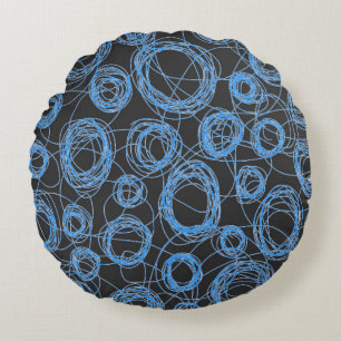 Coussins Ronds Arrondi Scribbles Décor pour enfants