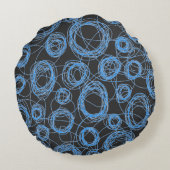 Coussins Ronds Arrondi Scribbles Décor pour enfants (Dos)
