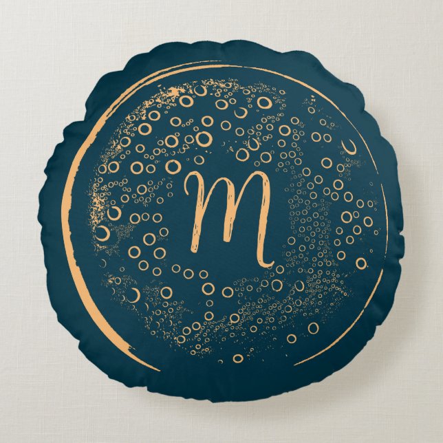 Coussins Ronds Art Abstrait - Personnalisable (Devant)