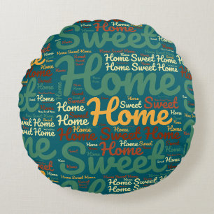 Coussins Ronds Art de mots Maison Verte Douce Maison