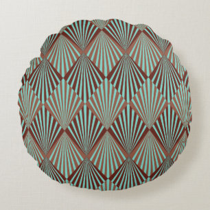 Coussins Ronds Art Deco style seamless pattern texture