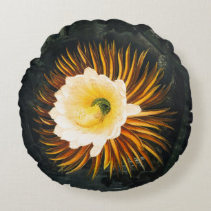 Coussins Ronds Art gothique de Cereus nocturne vintage