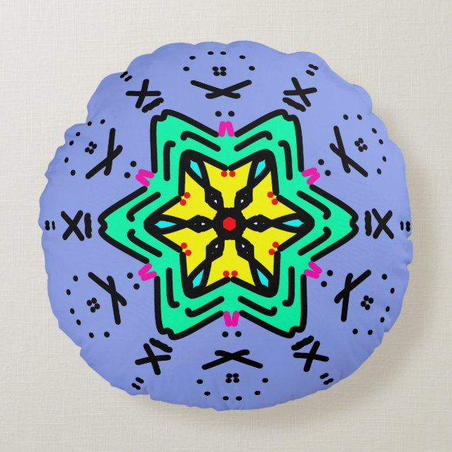 Coussins Ronds Art mandala romain (Devant)