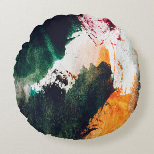 Coussins Ronds Art moderne, peinture abstraite. Art abstrait p