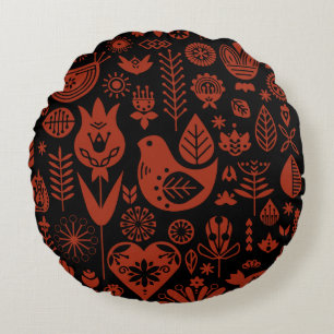Coussins Ronds Art Motif nordique scandinave