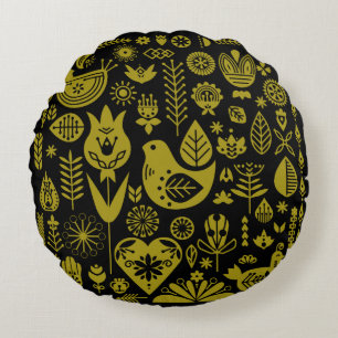 Coussins Ronds Art Motif nordique scandinave