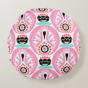 Coussins Ronds Art populaire scandinave : Nordic Seamless.