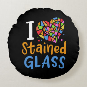 Coussins Ronds Artiste en verre tendu
