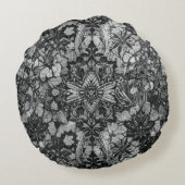 Coussins Ronds Artistère de dentelle noire (Dos)
