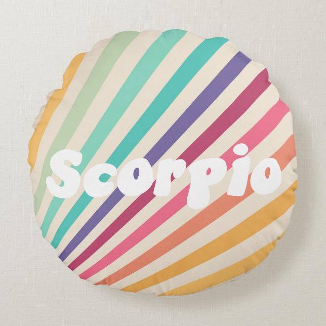 Coussins Ronds Astrologie Scorpio Zodiac (Devant)