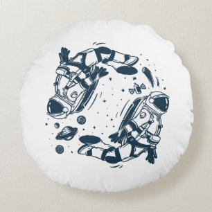 Coussins Ronds Astronaute de Yin Yang