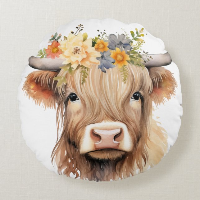Coussins Ronds Audrey Cow (Devant)