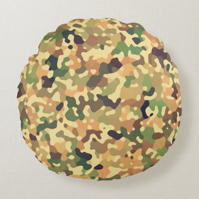 Coussins Ronds Automne Camo (Devant)