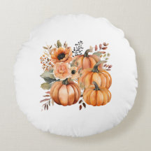 Automne Thanksgiving Boho aquarelle Citrouille Flo