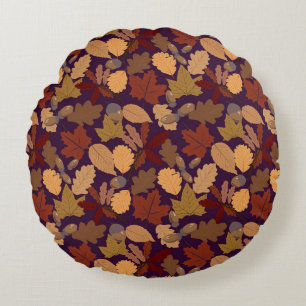 Coussins Ronds Autumn Leaves Round Thlow Pillow