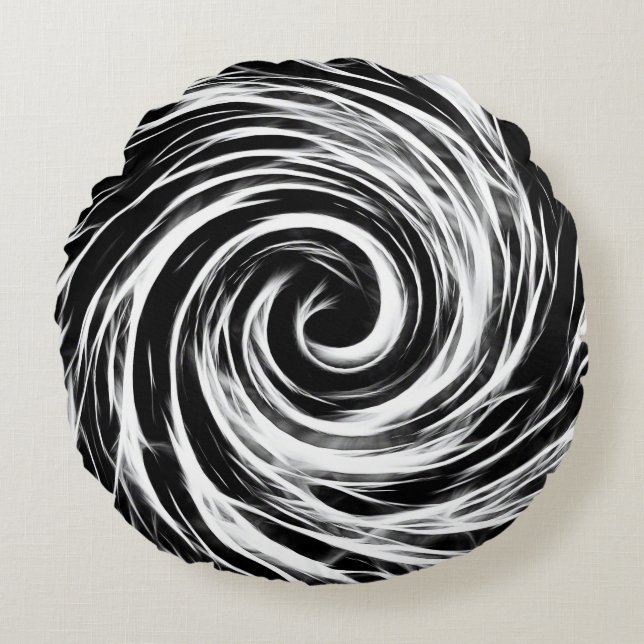 Coussins Ronds Avenir - carreau rond balayé de polyester (16") (Devant)