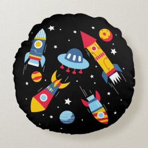 Coussins Ronds Aventure dans l'espace