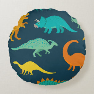 Coussins Ronds Aventure Dinosaures : Papier Peint pour Chambre d'
