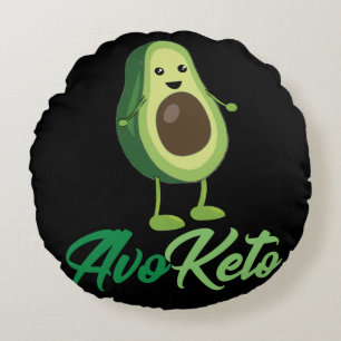 Coussins Ronds Avoketo - Funny Keto Avocado