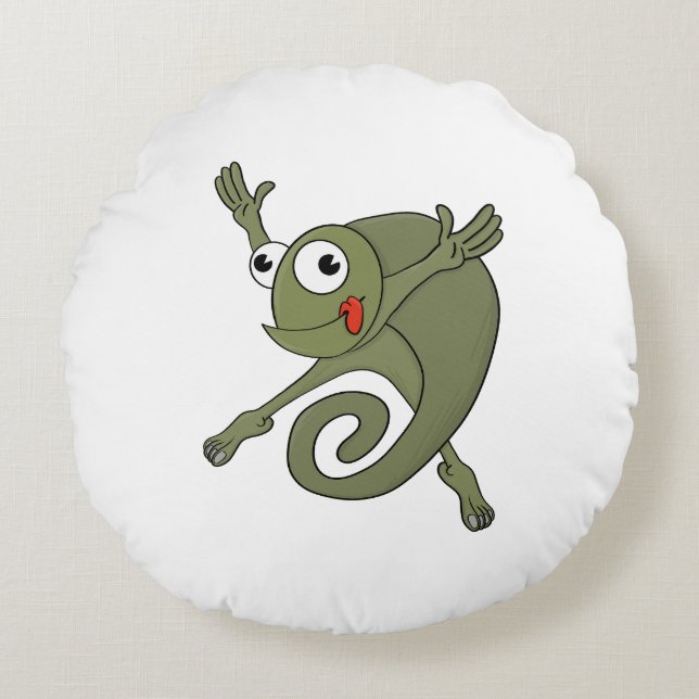 Coussins Ronds Awesome Chameleon (Devant)