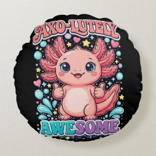 Coussins Ronds Axo-Lutely Incroyable Axolotl Mignon  