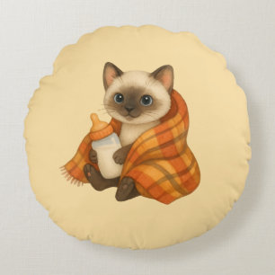 Coussins Ronds Baby shower d'automne pour Amoureux de les chats